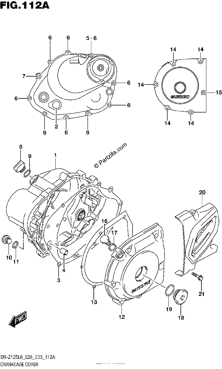 Diagrama de CRANKCASE COVER