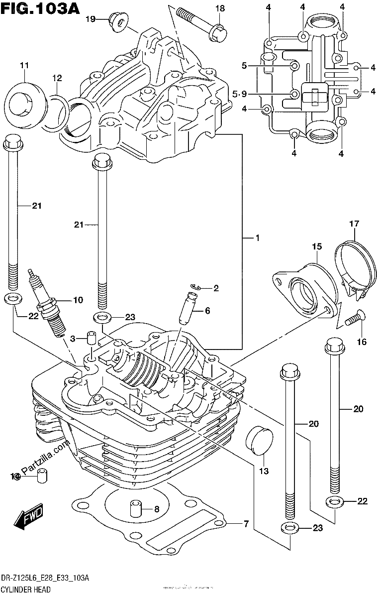 Diagrama de CYLINDER HEAD