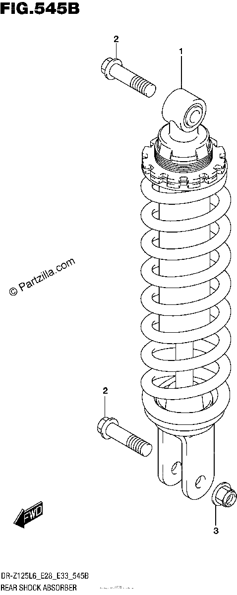Diagrama de REAR SHOCK ABSORBER DR Z125LL6 E28