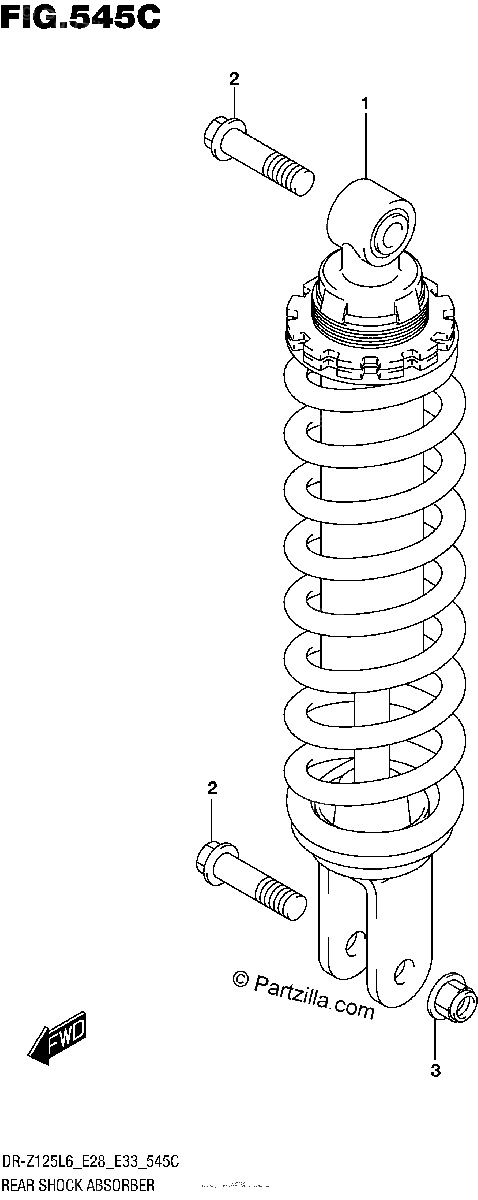 Diagrama de REAR SHOCK ABSORBER DR Z125LL6 E33