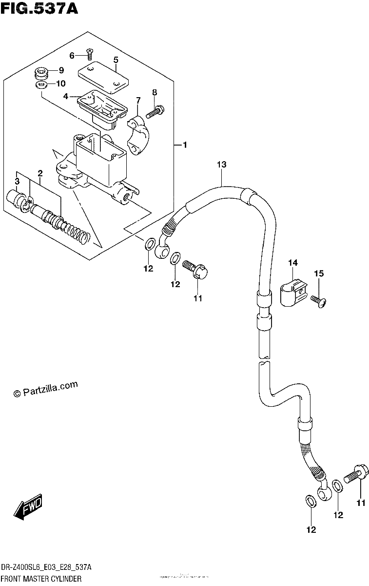 Diagrama de FRONT MASTER CYLINDER
