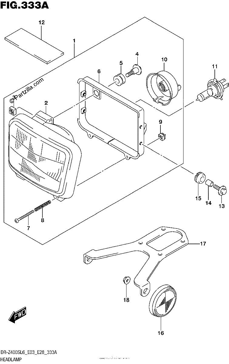 Diagrama de HEADLAMP