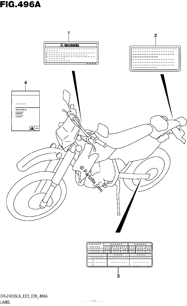 Diagrama de LABEL DR Z400SL6 E03