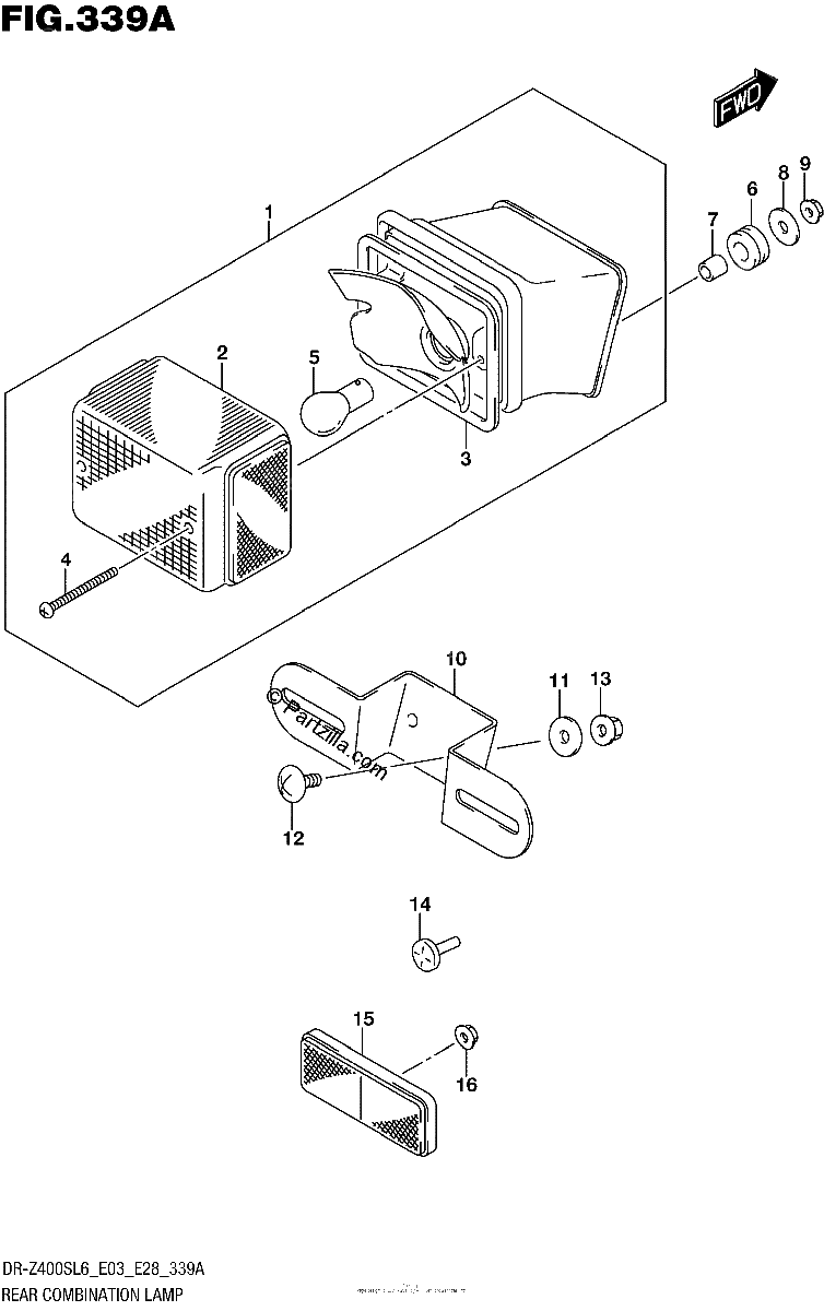 Diagrama de REAR COMBINATION LAMP