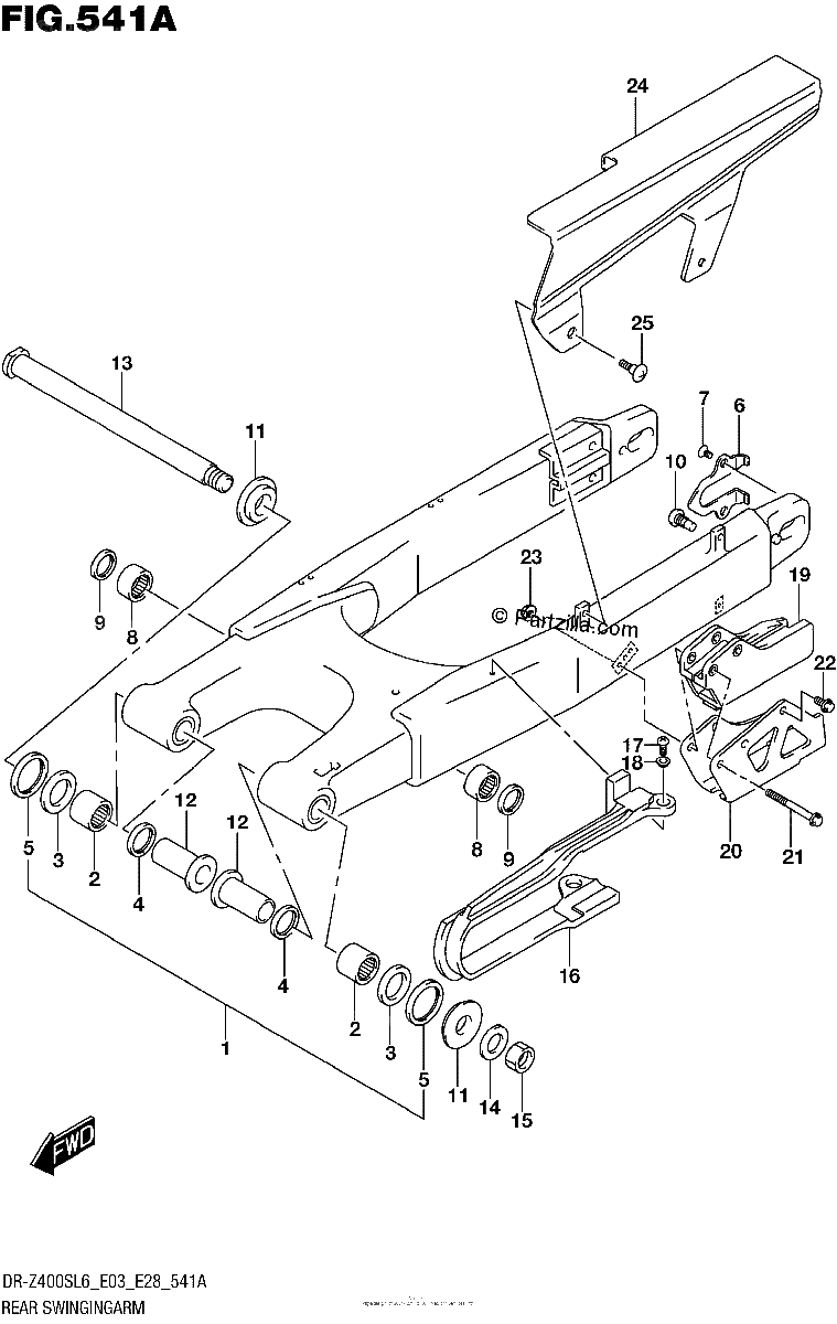 Diagrama de REAR SWINGINGARM