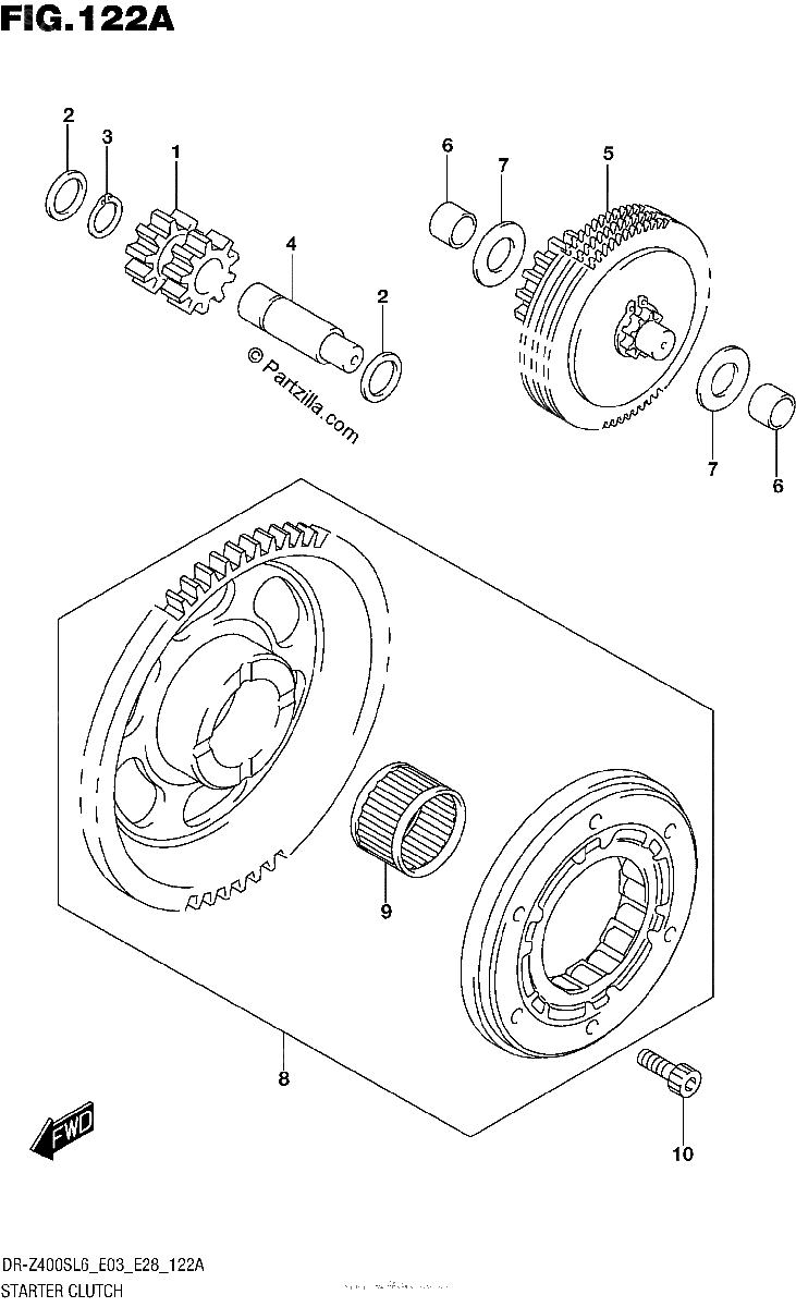 Diagrama de STARTER CLUTCH