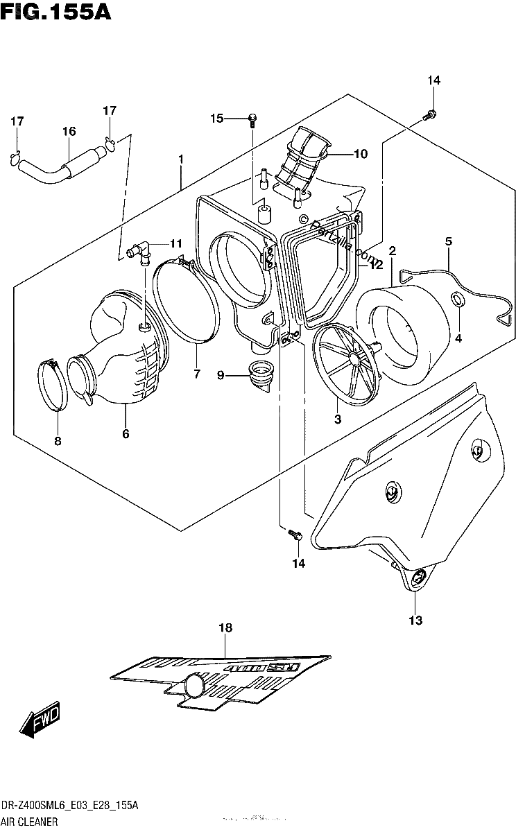 Diagrama de AIR CLEANER
