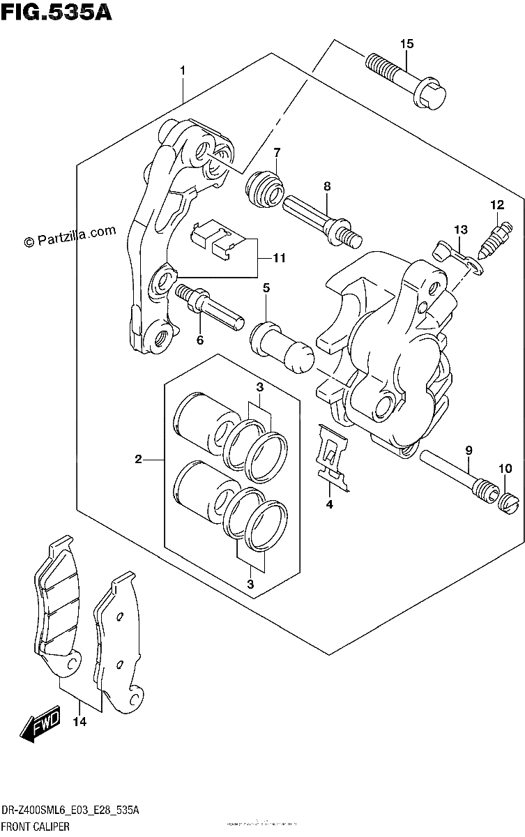 Diagrama de FRONT CALIPER
