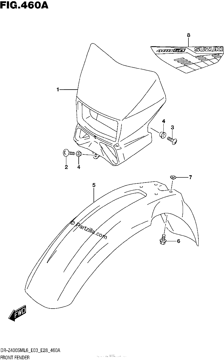 Diagrama de FRONT FENDER