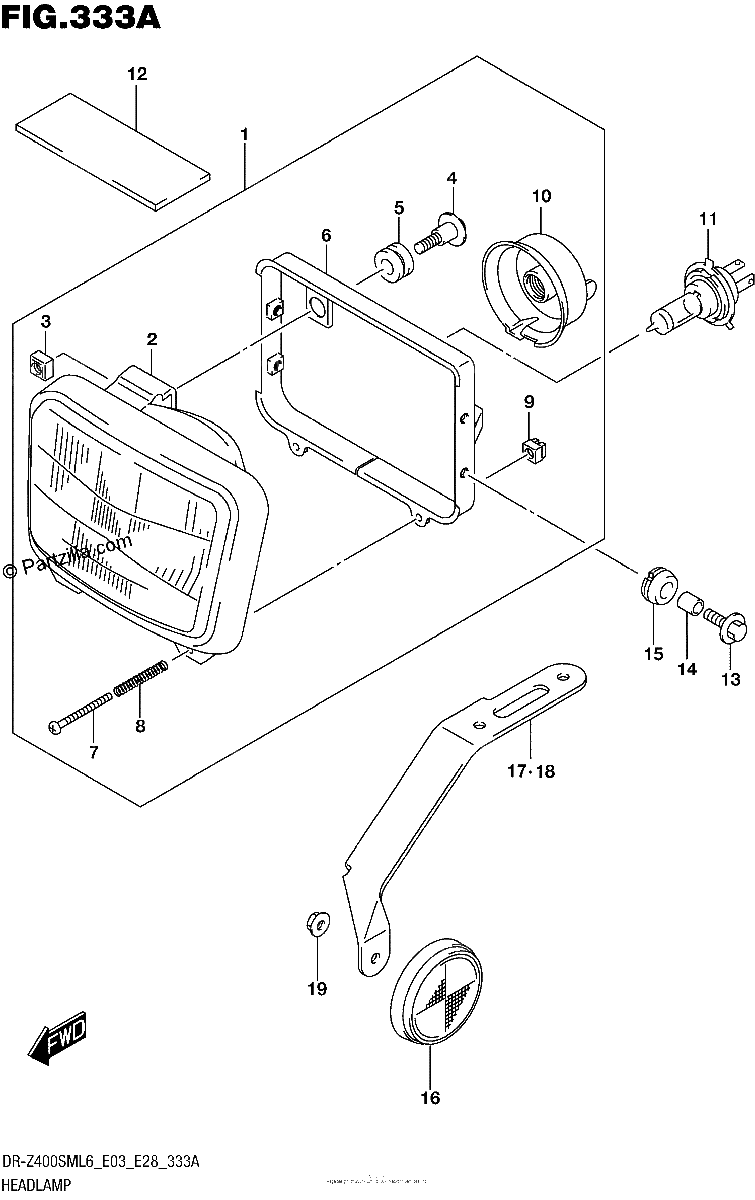 Diagrama de HEADLAMP