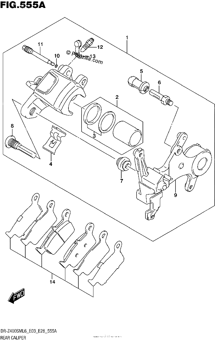 Diagrama de REAR CALIPER