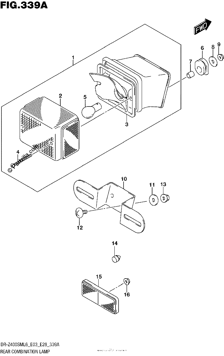 Diagrama de REAR COMBINATION LAMP