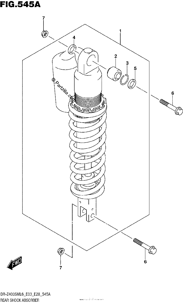 Diagrama de REAR SHOCK ABSORBER