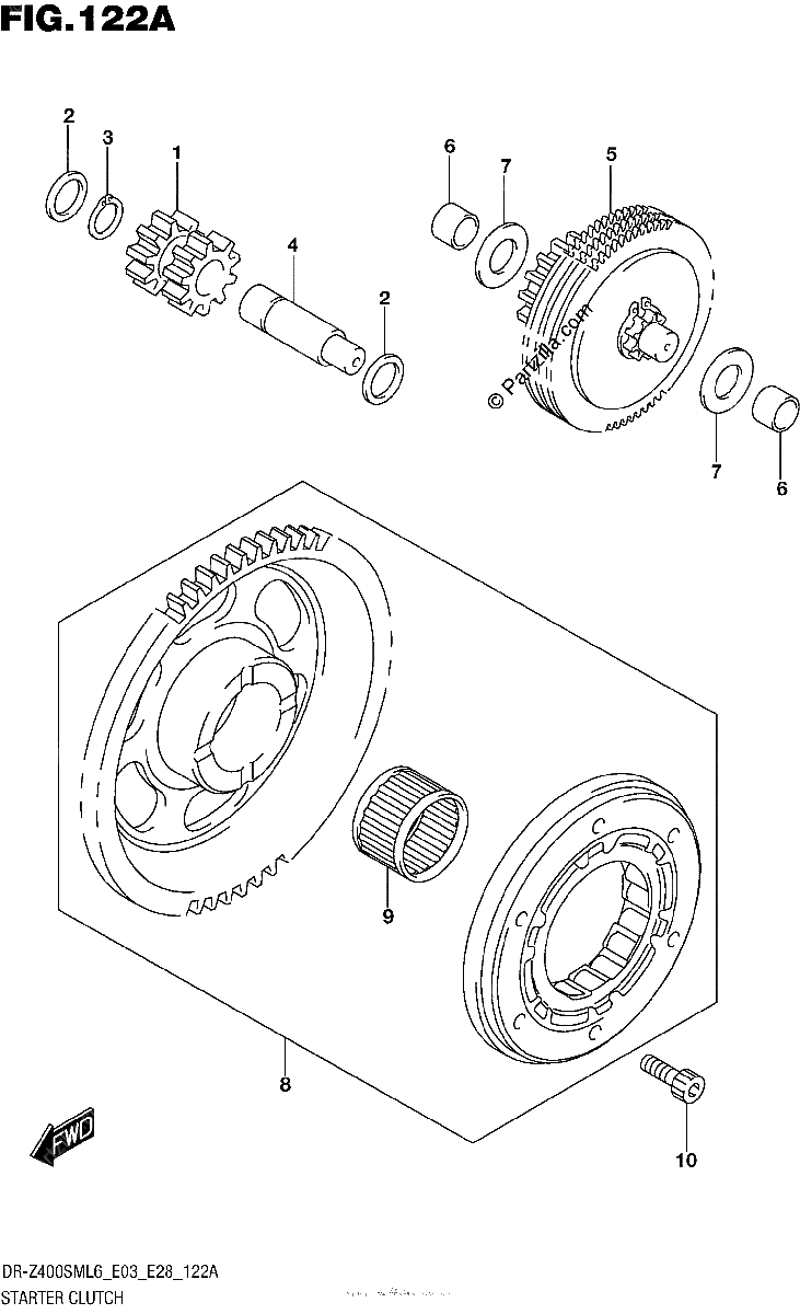 Diagrama de STARTER CLUTCH
