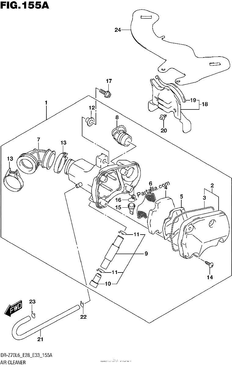 Diagrama de AIR CLEANER