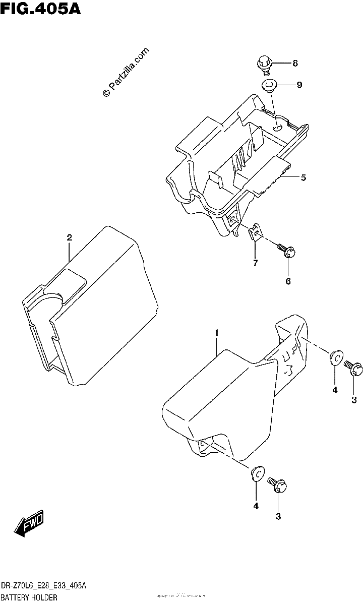 Diagrama de BATTERY HOLDER