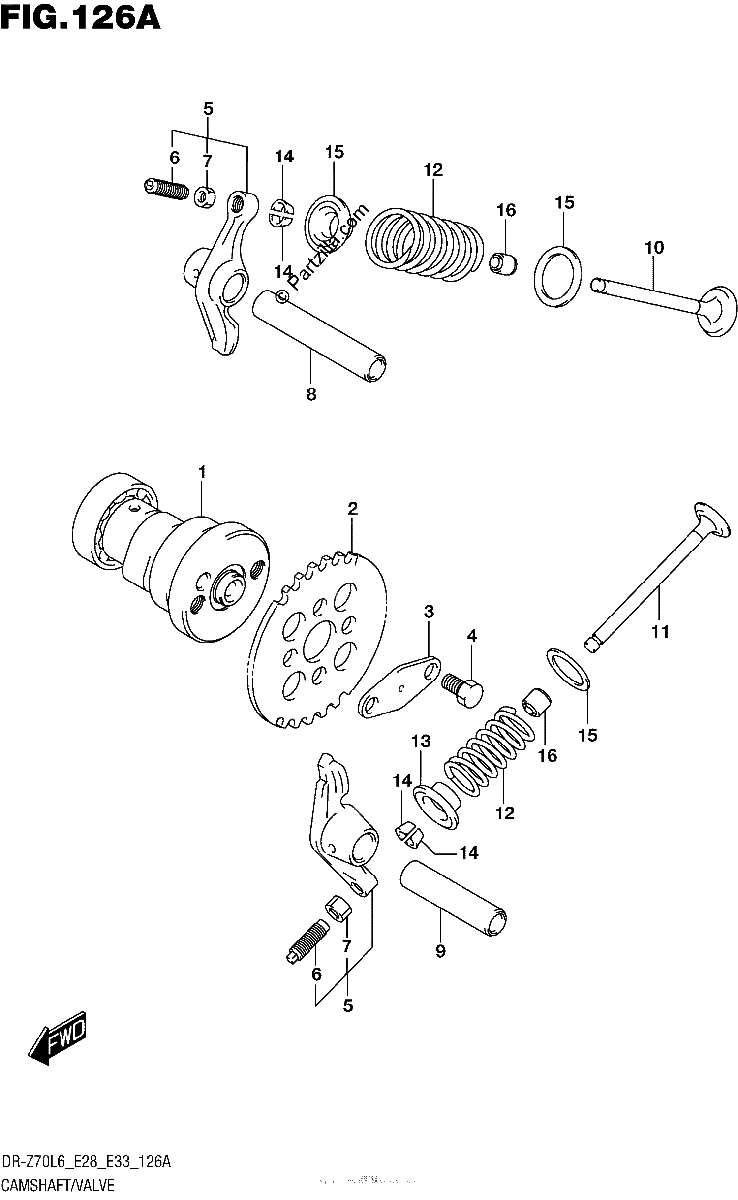 Diagrama de CAMSHAFT VALVE