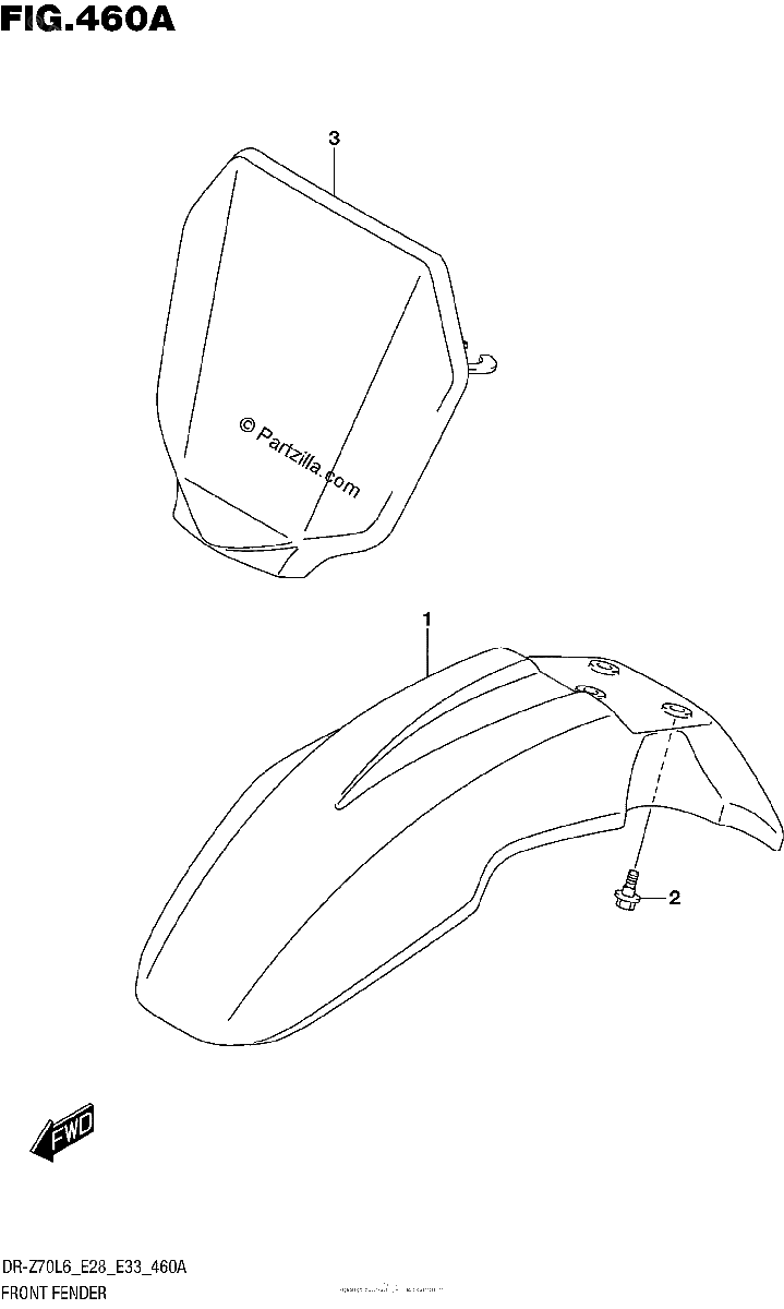 Diagrama de FRONT FENDER