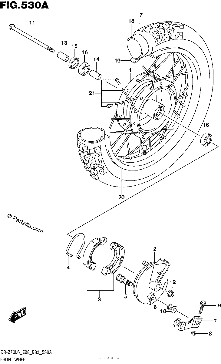 Diagrama de FRONT WHEEL