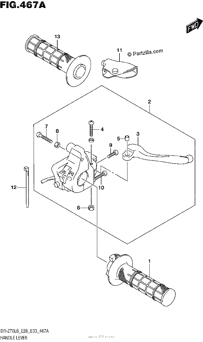 Diagrama de HANDLE LEVER