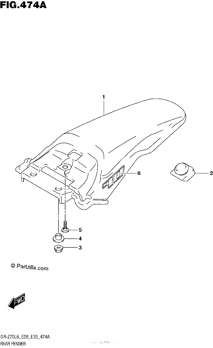 Diagrama de REAR FENDER