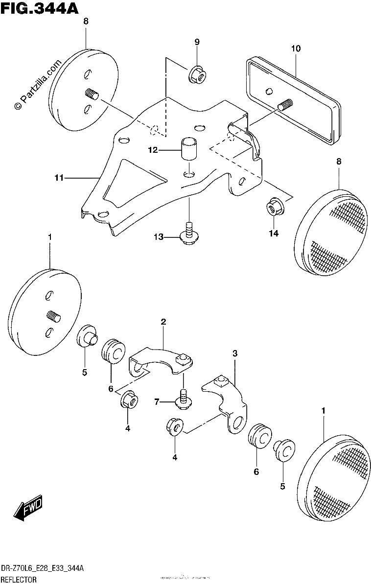 Diagrama de REFLECTOR DR Z70L6 E28