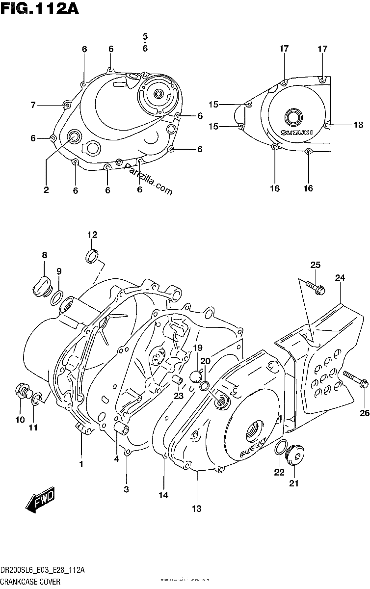 Diagrama de CRANKCASE COVER
