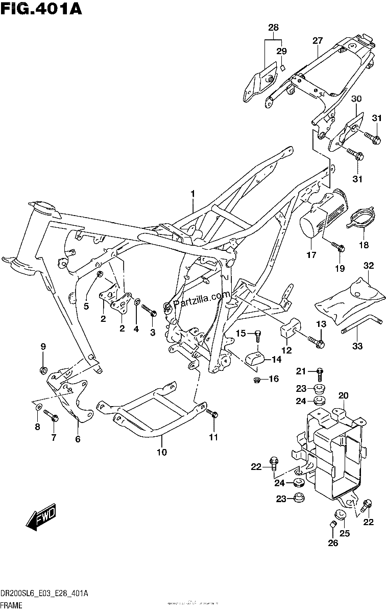 Diagrama de FRAME DR200SL6 E03