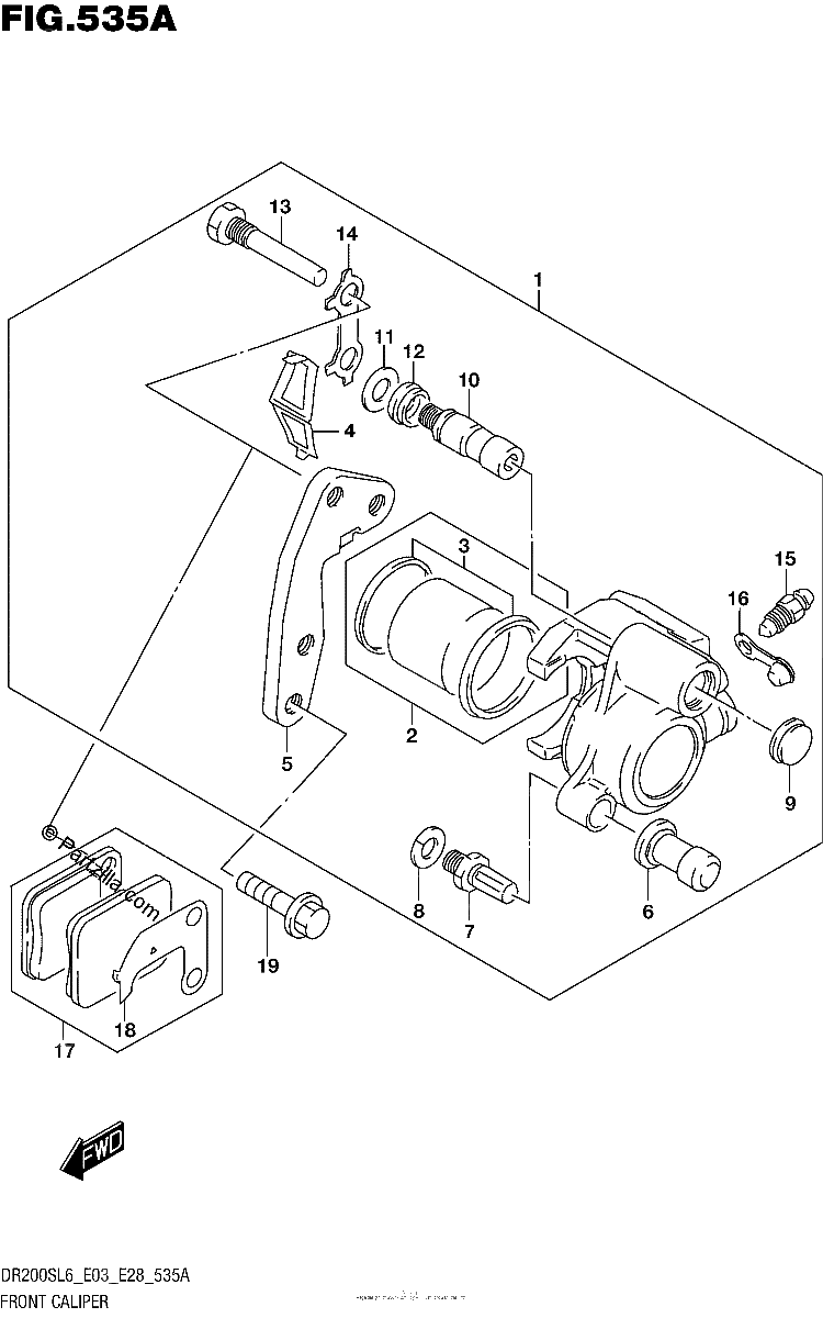 Diagrama de FRONT CALIPER