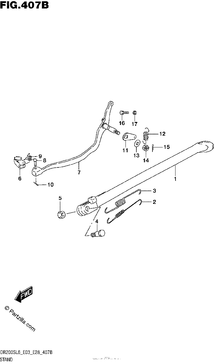 Diagrama de STAND DR200SL6 E28