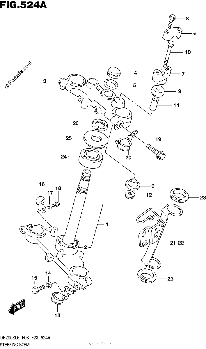 Diagrama de STEERING STEM