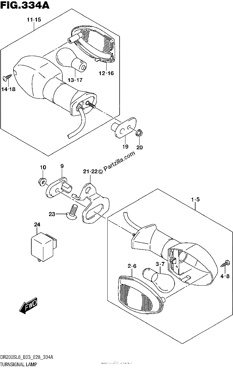 Diagrama de TURNSIGNAL LAMP