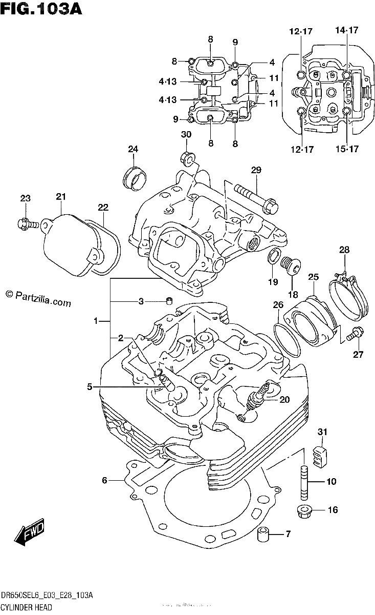 Diagrama de CYLINDER HEAD