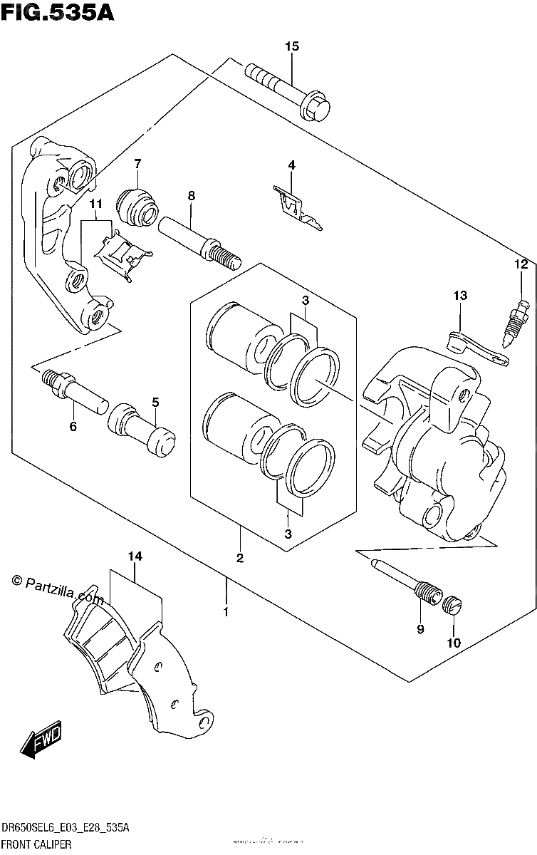 Diagrama de FRONT CALIPER