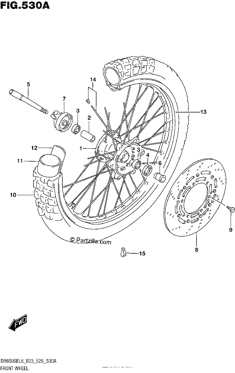 Diagrama de FRONT WHEEL