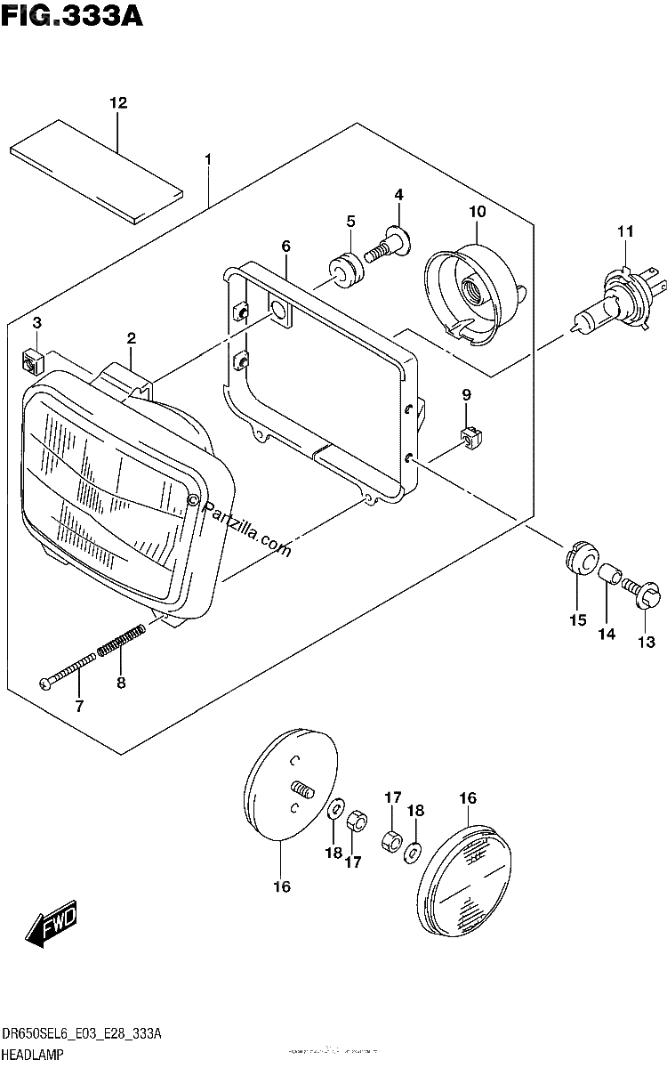 Diagrama de HEADLAMP