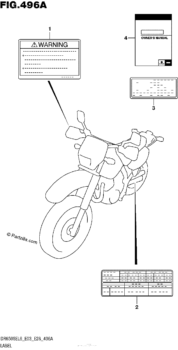Diagrama de LABEL DR650SEL6 E03