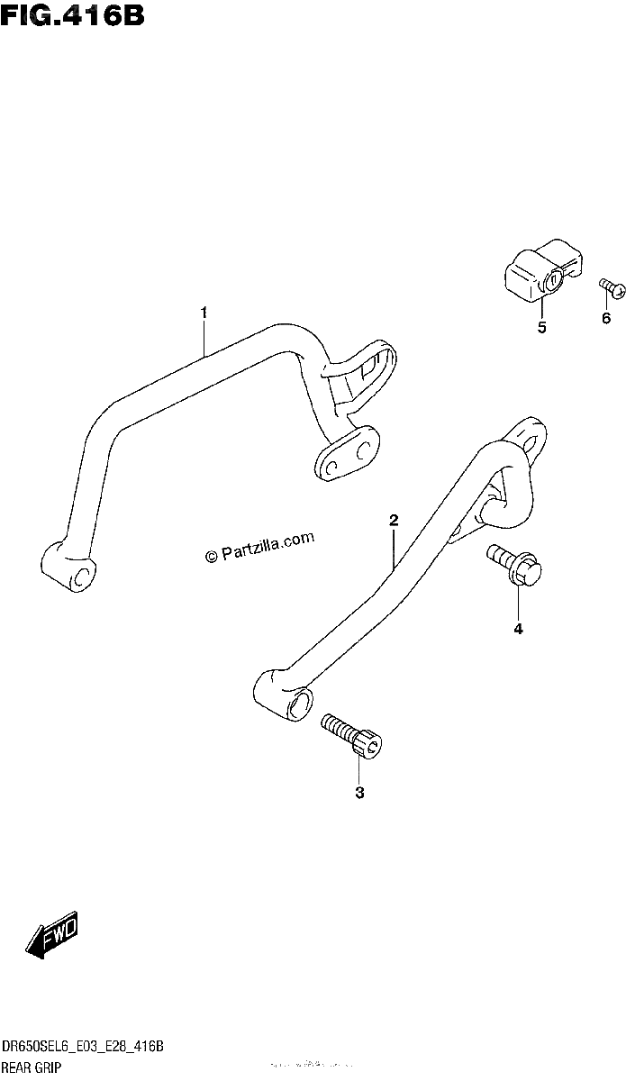 Diagrama de REAR GRIP DR650SEL6 E28