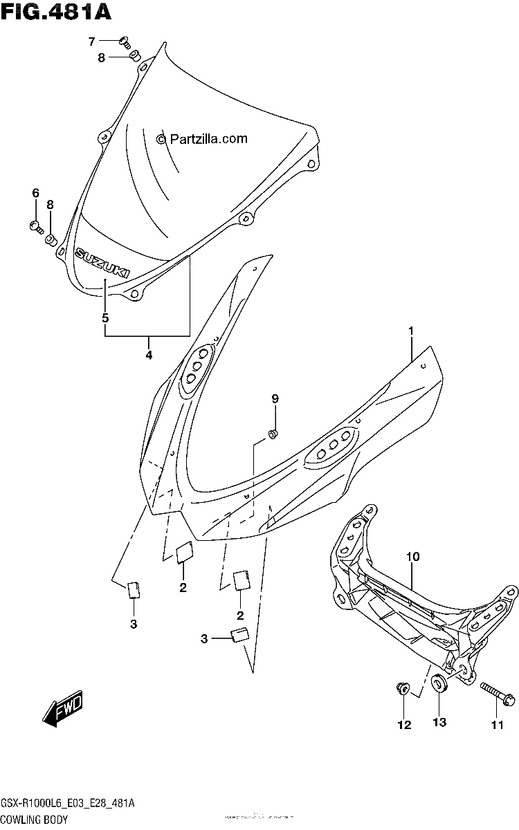 Diagrama de COWLING BODY