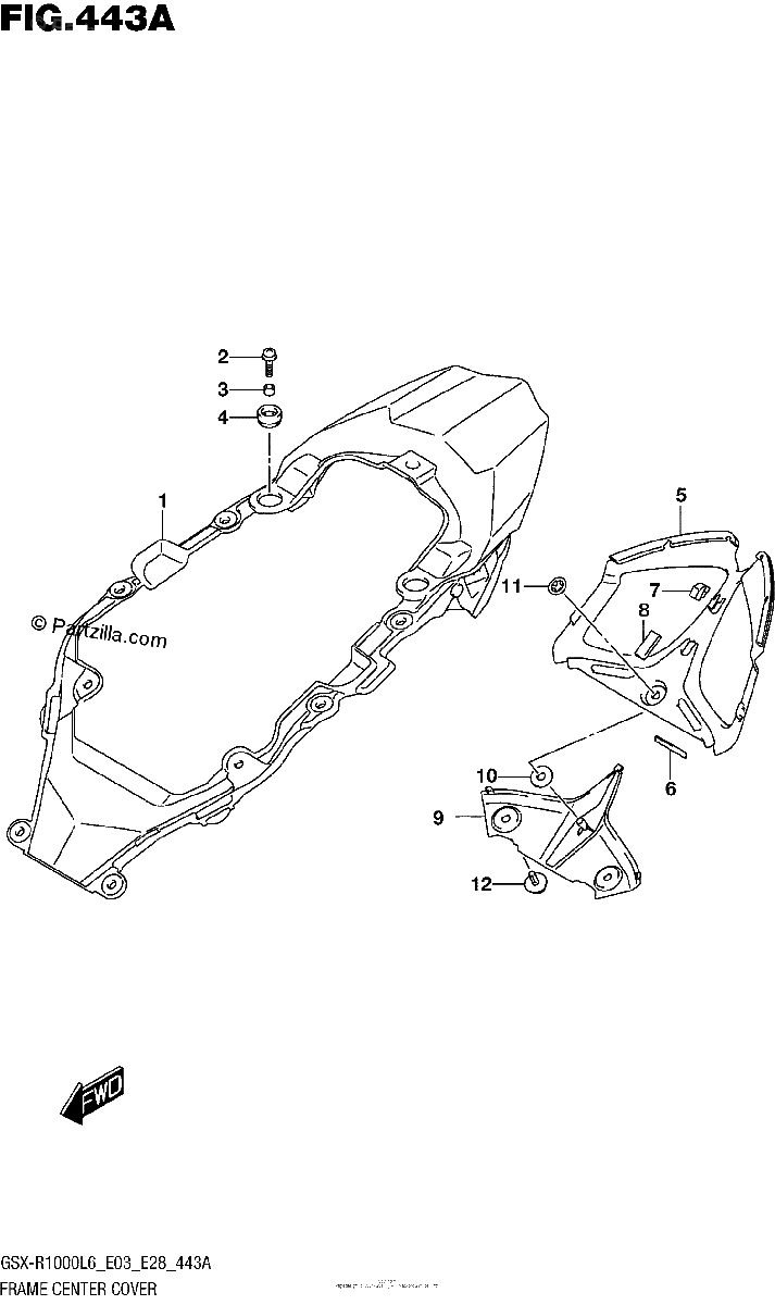Diagrama de FRAME CENTER COVER