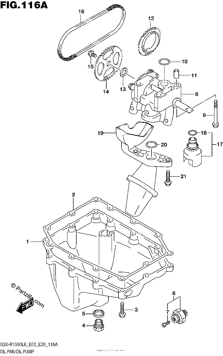 Diagrama de OIL PAN OIL PUMP