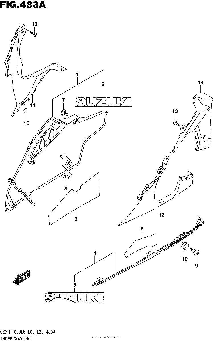 Diagrama de UNDER COWLING