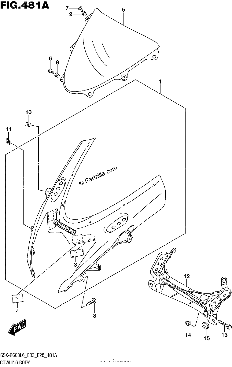 Diagrama de COWLING BODY