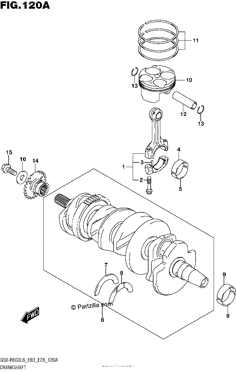 Diagrama de CRANKSHAFT