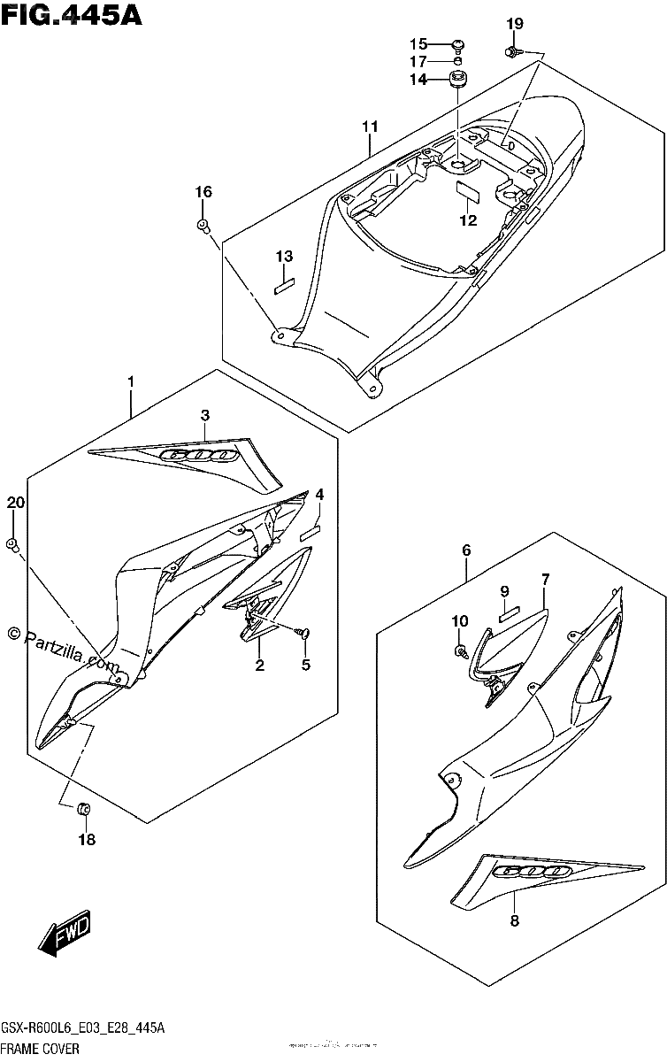 Diagrama de FRAME COVER YSF