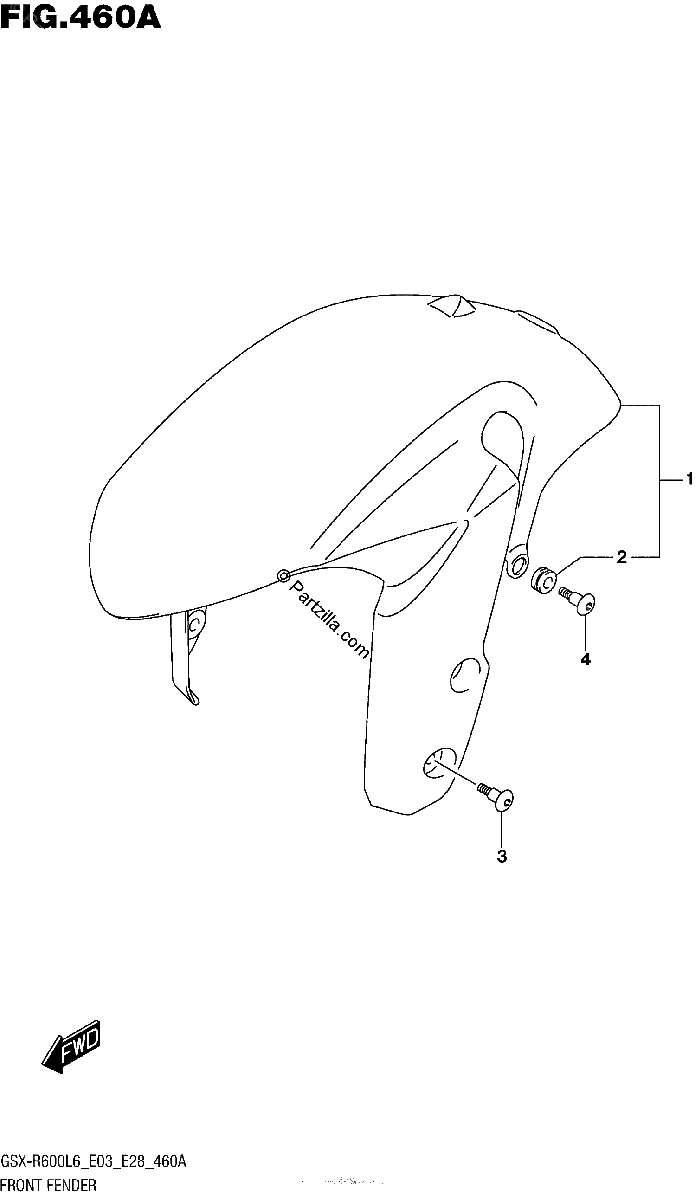 Diagrama de FRONT FENDER