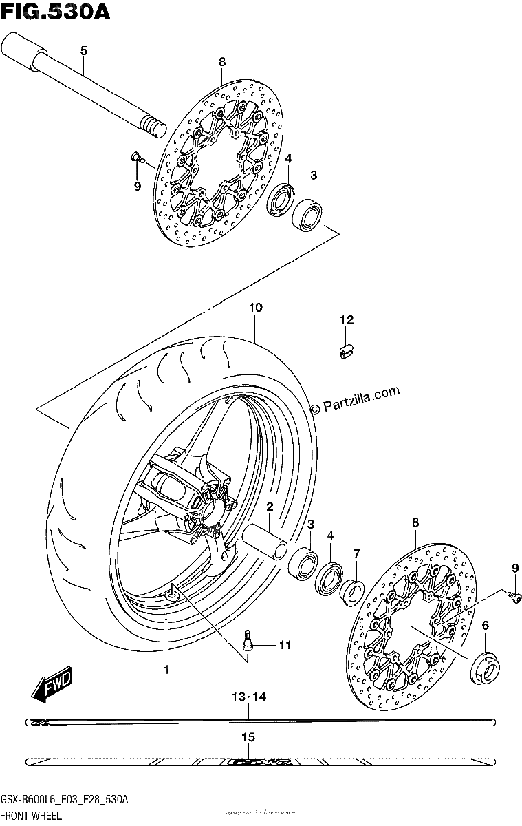 Diagrama de FRONT WHEEL