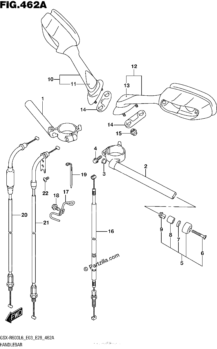 Diagrama de HANDLEBAR