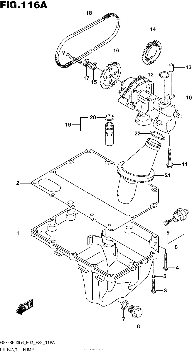 Diagrama de OIL PAN OIL PUMP