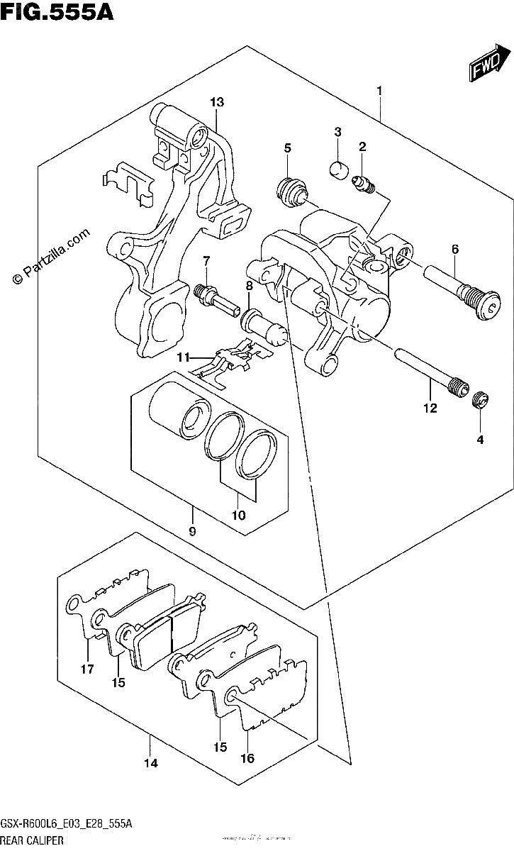 Diagrama de REAR CALIPER